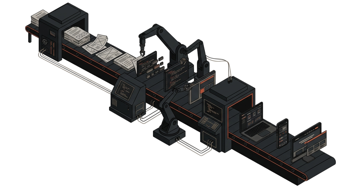 Tech Forge factory illustration